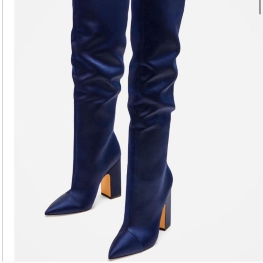 Zara blue boots. Only worn once! Run small